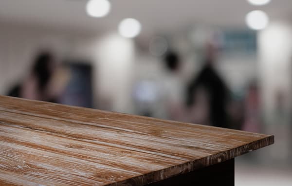 iStock Credit: Dacharlie A close-up of a wooden table